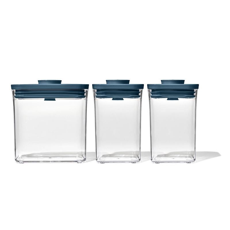 Good Grips 3-piece Everyday Pop 2.0 Container Set - Limited Edition - Storm Blue