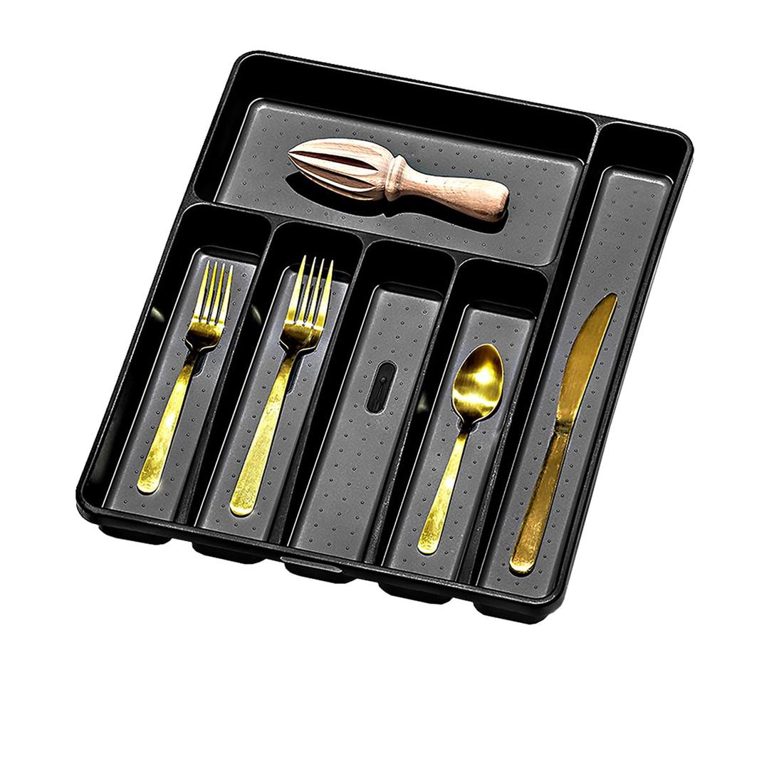 Madesmart 6 Compartment Cutlery Tray - Carbon