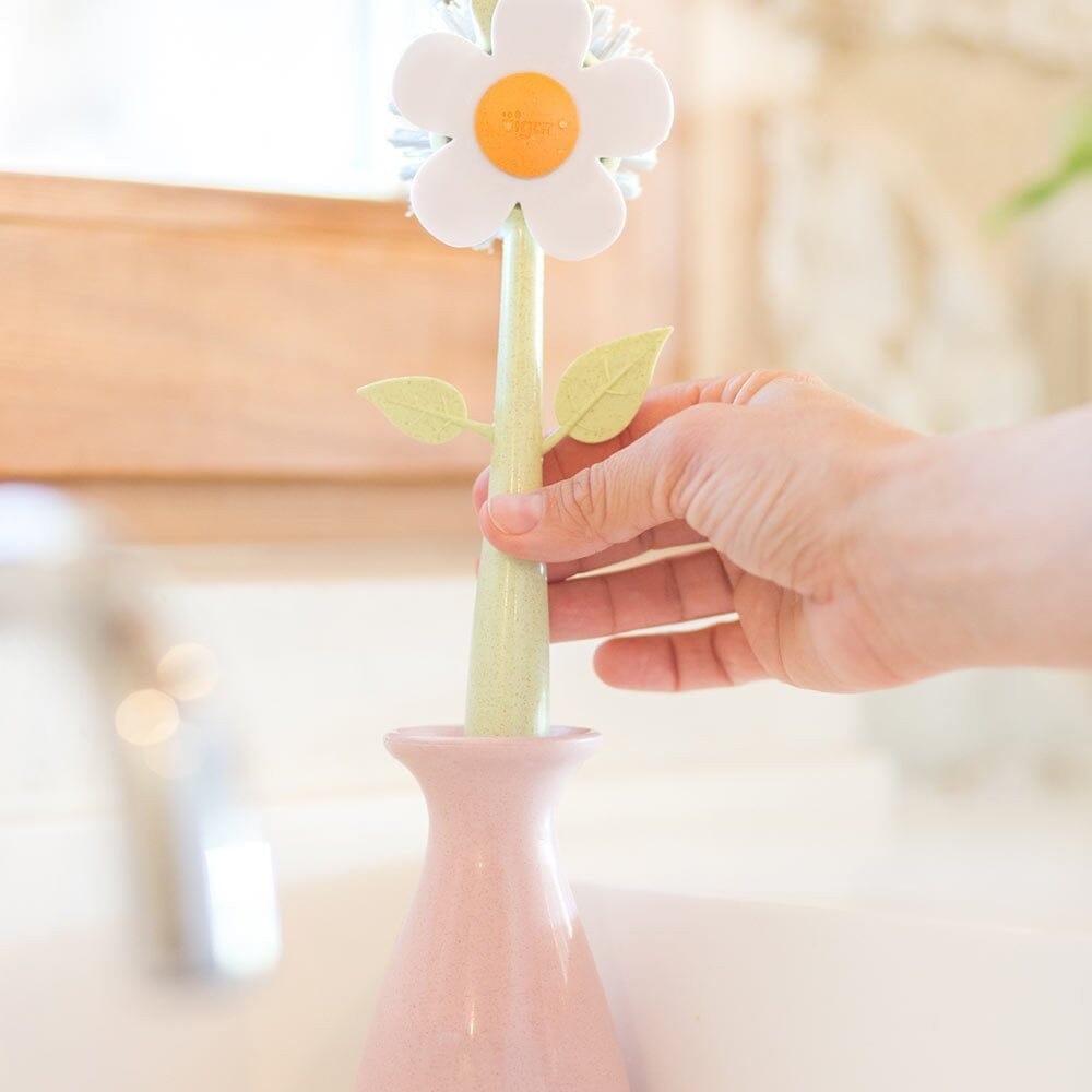 Vigar Florganic Dish Brush With Pink Vase Cleaning Equipment The Cooks Kitchen Mandurah 