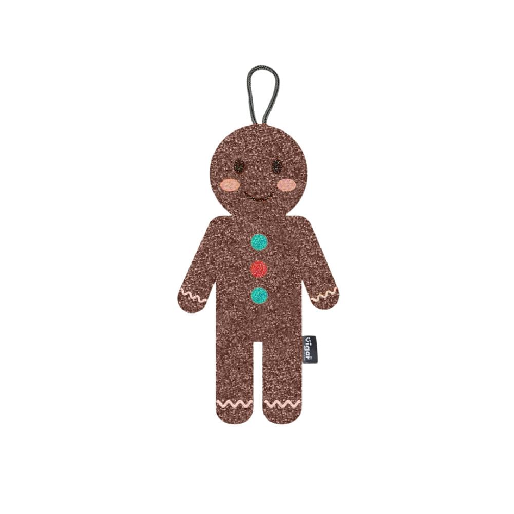 Vigar Gingerbread Man Scrubber Sponge Pack - 3pk