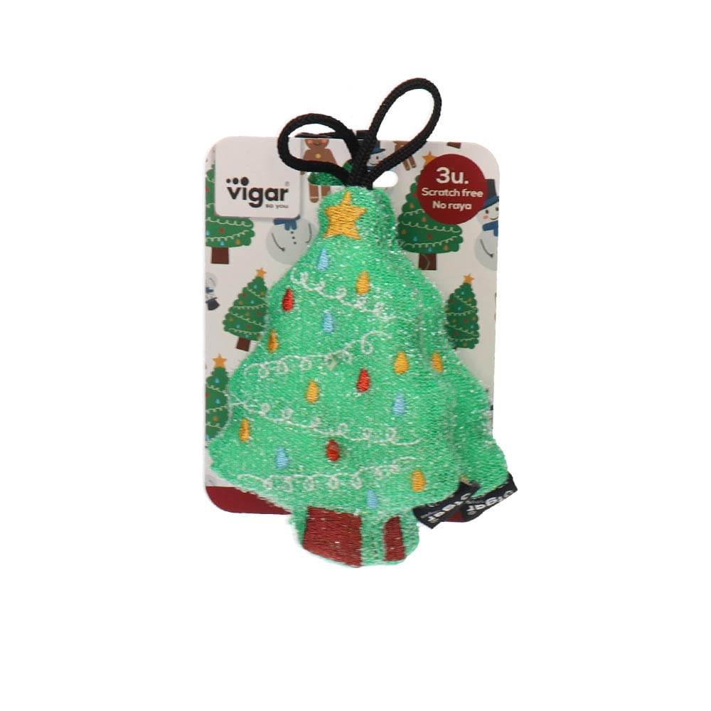 Vigar Christmas Tree Scrubber Sponge Pack - 3pk