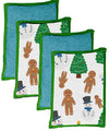 Vigar Frosty The Snowman Microfibre Sponge Pack - Pk 4