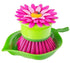 Vigar Flower Palm Held Dish Brush W/ Holder Cleaning Equipment The Cooks Kitchen 