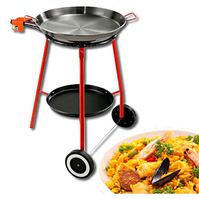 Garcima Andreu Paella Gas Burner Set 2pc Silver/red Pan