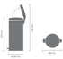 Brabantia Pedal Bin Newicon 30l Metallic Grey Bins & Liners The Cooks Kitchen 