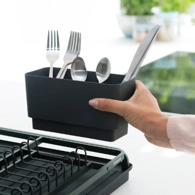 Brabantia Dish Drying Rack - Dark Grey - Bonus Cleaning Pads Dish Racks & Drainers The Cooks Kitchen 