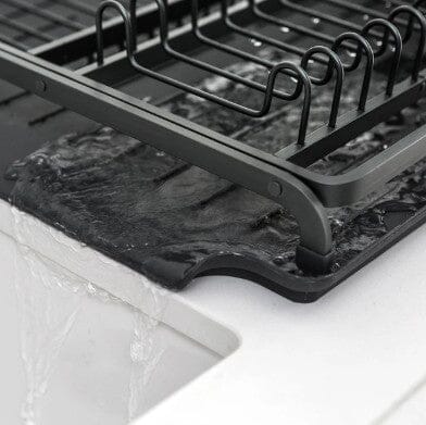 Brabantia Dish Drying Rack - Dark Grey - Bonus Cleaning Pads Dish Racks & Drainers The Cooks Kitchen 