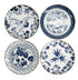Tokyo Deisign Studio Flora Japonica Mixed Plate Giftset 4 Piece 20cm In Multi