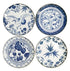 Tokyo Design Studio Flora Japonica Mixed Plate Giftset 4 Piece 16cm In Multi
