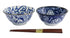 Tokyo Design Studio Neko Bowl 2pc Set With Chopsticks - Swirl Cat