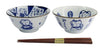 Tokyo Design Studio Kawaii Neko Bowl Set Of 3 With Chopsticks - White Cat