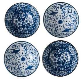 Tokyo Design Studio Sakura Bowl Set 4pc 15cm - Blue