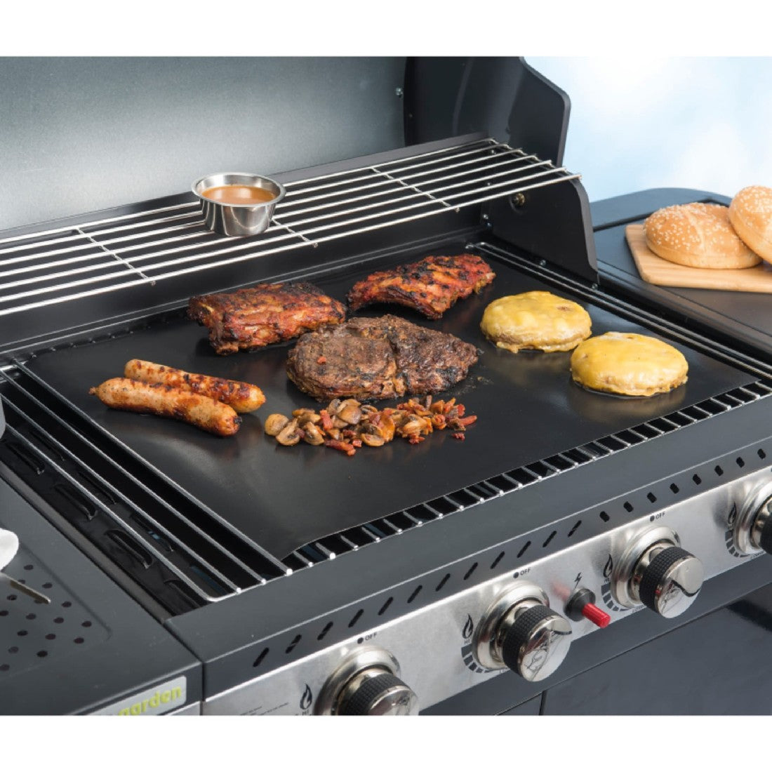 Nostik Reusable Non-stick Bbq Liner Black 50x40x0.2cm
