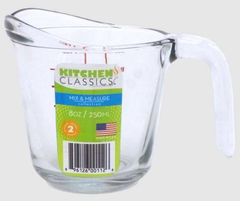 Kitchen Classics Glass Measure Jug - 1 Cup/250ml