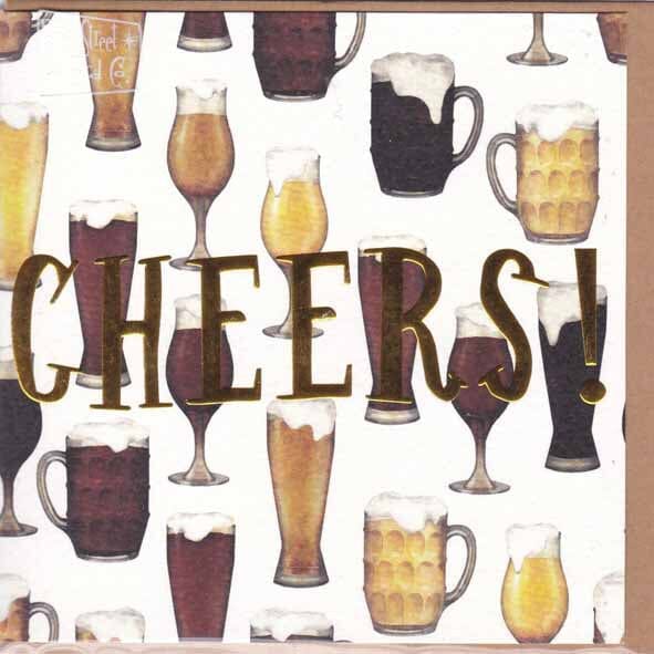 Card - Happy Birthday Cheers Beers Cards & Wrapping The Cooks Kitchen 