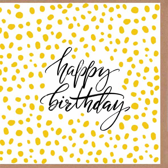 Card - Gold Spots Birthday