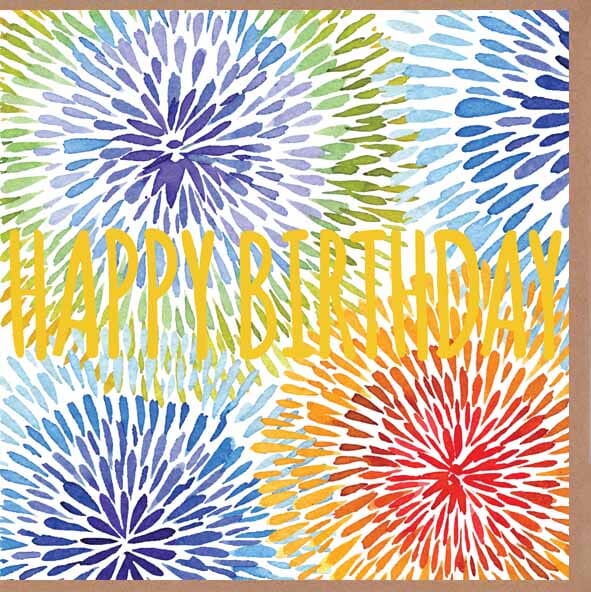 Card - Happy Birthday Fireworks Cards & Wrapping The Cooks Kitchen 