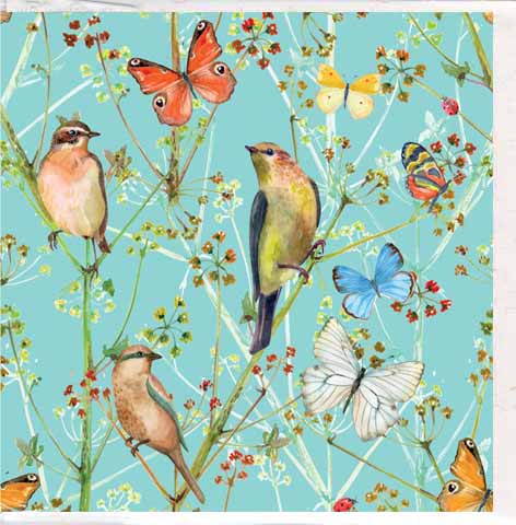 Gift Card Birds And Butterflies
