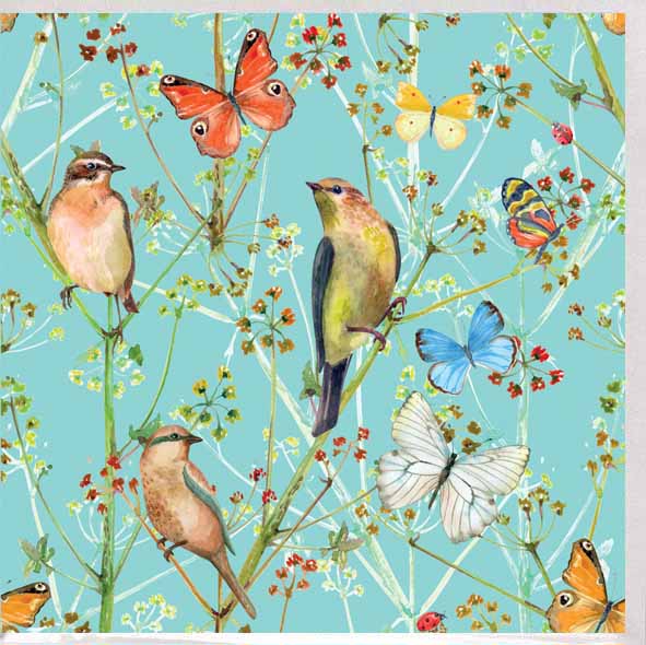 Card - Birds And Butterflies