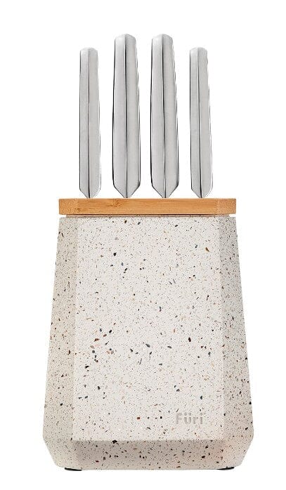 Furi Stone Knife Block Set 5pc Azure Terrazzo Knife Sets The Cooks Kitchen 