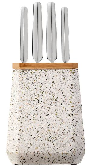 Furi Stone Block 5 Pc Set - Olive Terrazzo
