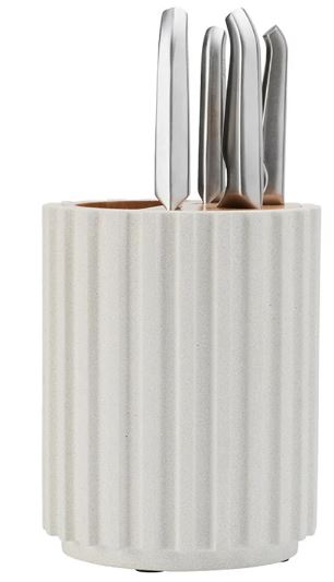 Furi Radial Stone Block 5pc Set - Snow Terrazzo