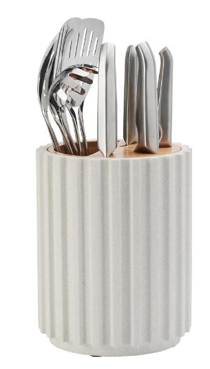 Furi Radial Stone Block 5pc Set - Snow Terrazzo