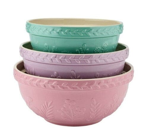Wiltshire Baking Traditions Mixing Bowl Pastel Multicoloured 3 Pack Mixing Bowls The Cooks Kitchen 