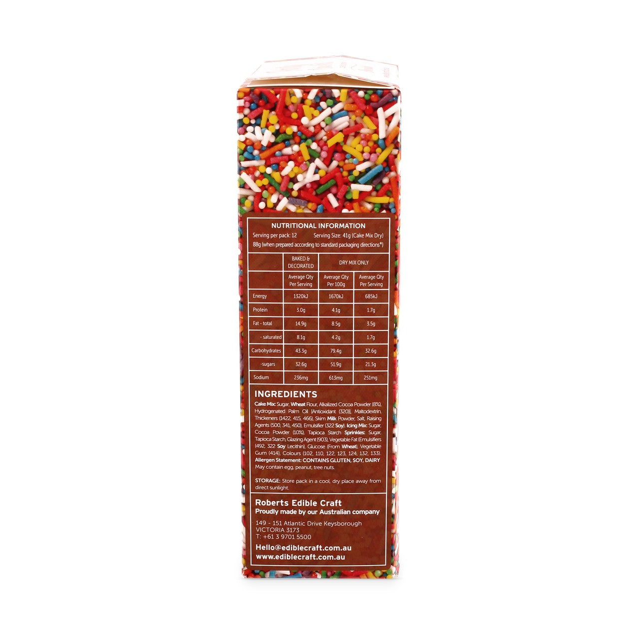 Roberts Edible Craft Chocolate Cake Kit - Sprinkles Included