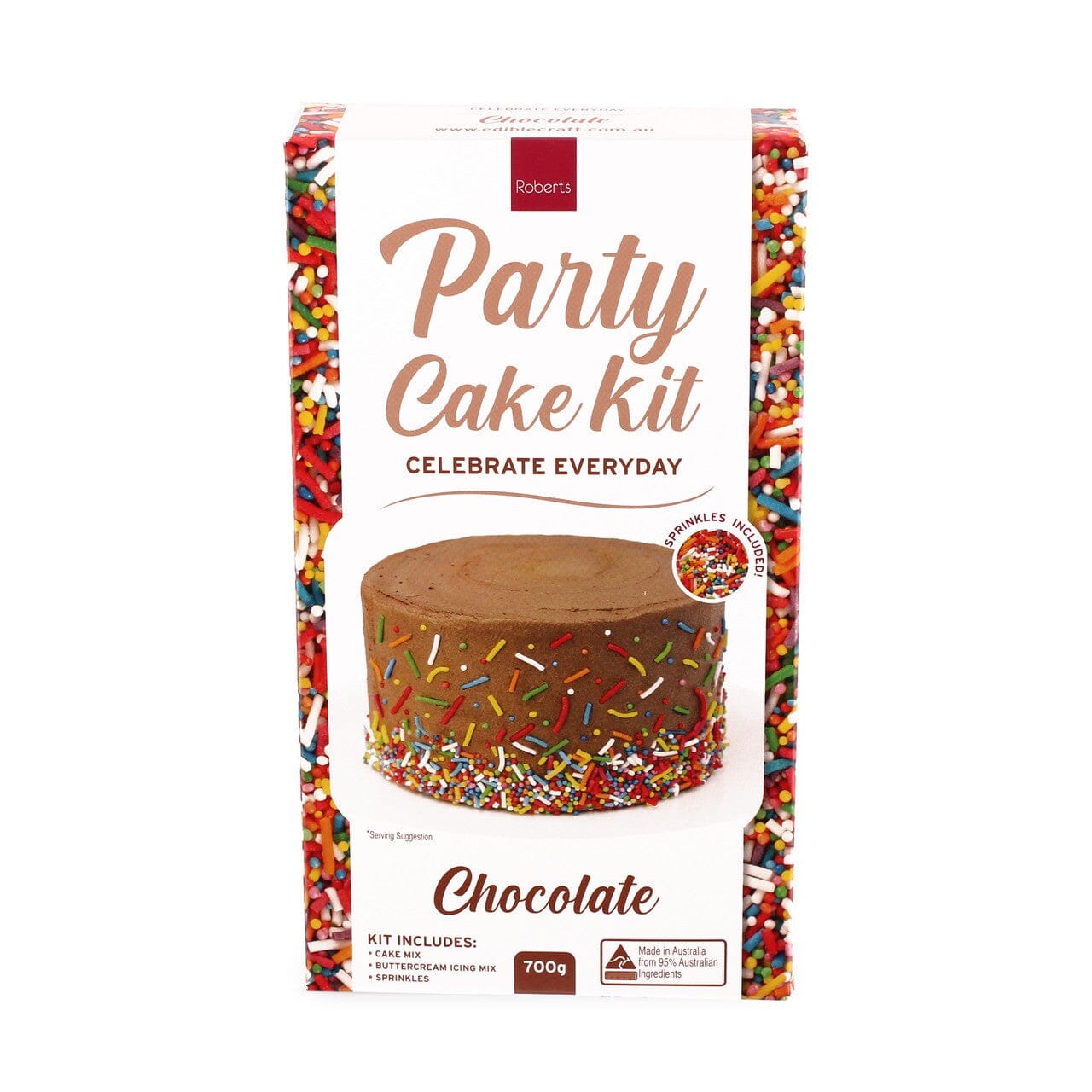Roberts Edible Craft Chocolate Cake Kit - Sprinkles Included Cake Mixes The Cooks Kitchen Mandurah 