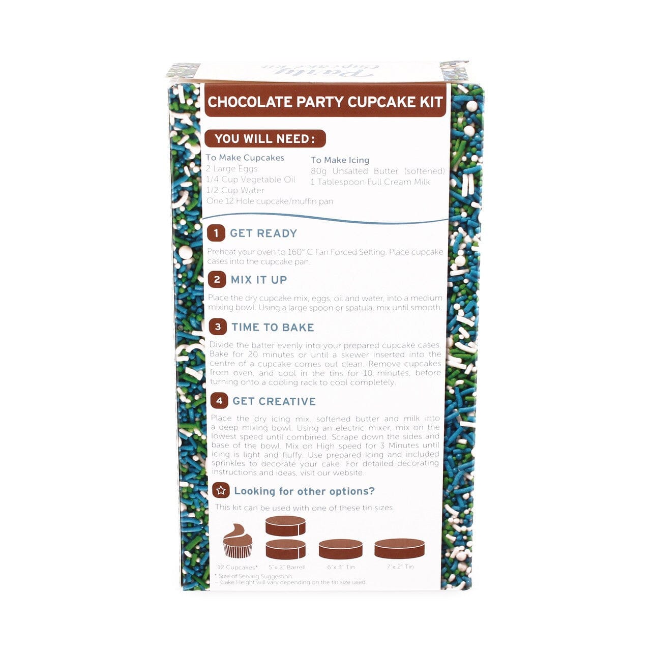 Roberts Edible Craft Chocolate Party Cupcake Kit - Sprinkles & Cases Included Cake Mixes The Cooks Kitchen Mandurah 