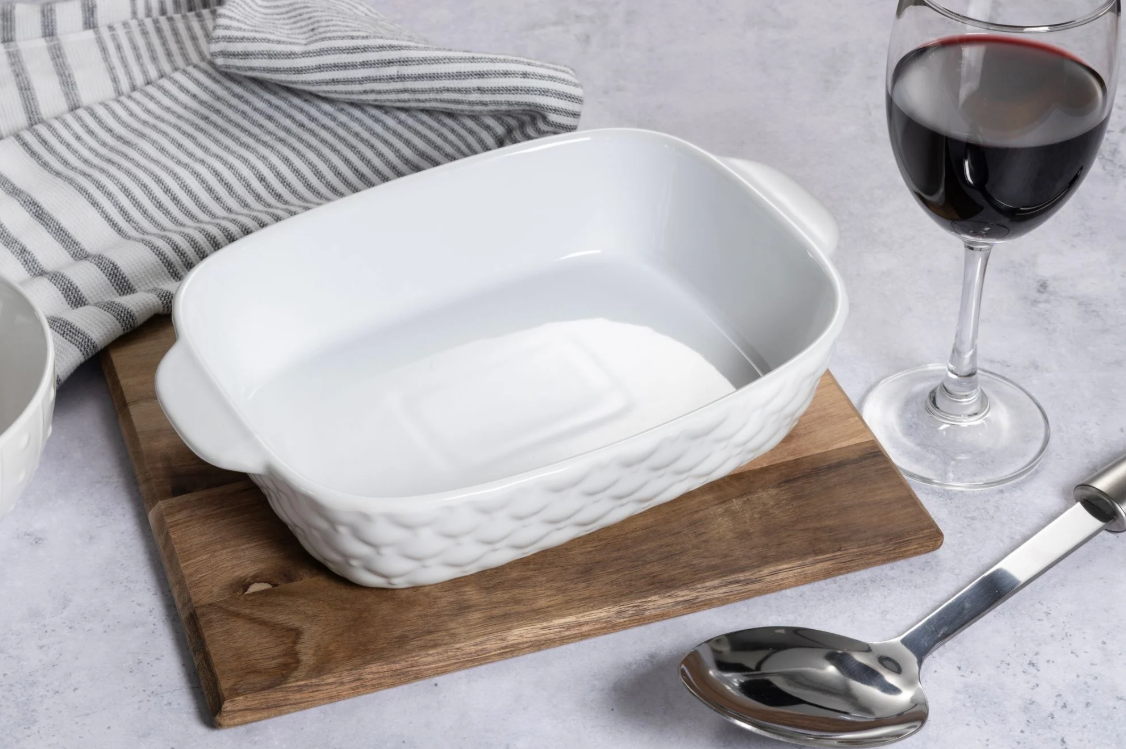 Cuisena Ceramic Baking Dish  White  24cm