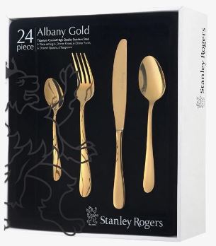 Stanley Rogers Albany Gold 24pc Cutlery Set