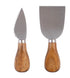 Alfresco Lane 3pc Round Acacia Wood Cheese Paddle With Knives
