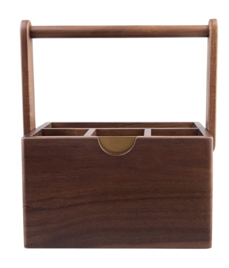 Alfreso Lane Acacia Wood Cutlery Caddy