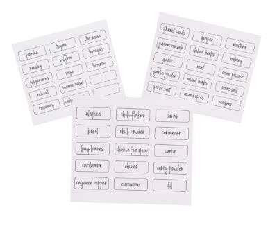 Appetito Herb & Spice Labels Pack Of 45 Packaging The Cooks Kitchen 