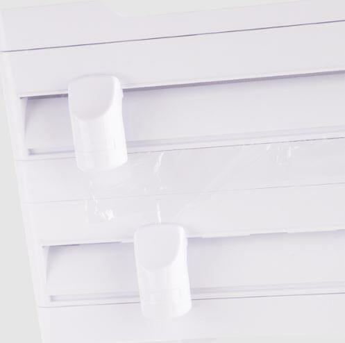 Wall Mount Kitchen Roll Dispenser - White Food Wrap Storage The Cooks Kitchen 