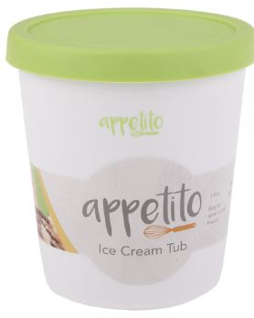 Appetito Ice Cream Tub 1 Litre -green