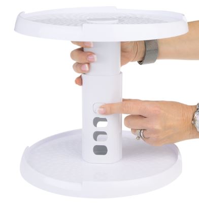 D.line 2 Tier Turntable With Adjustable Height