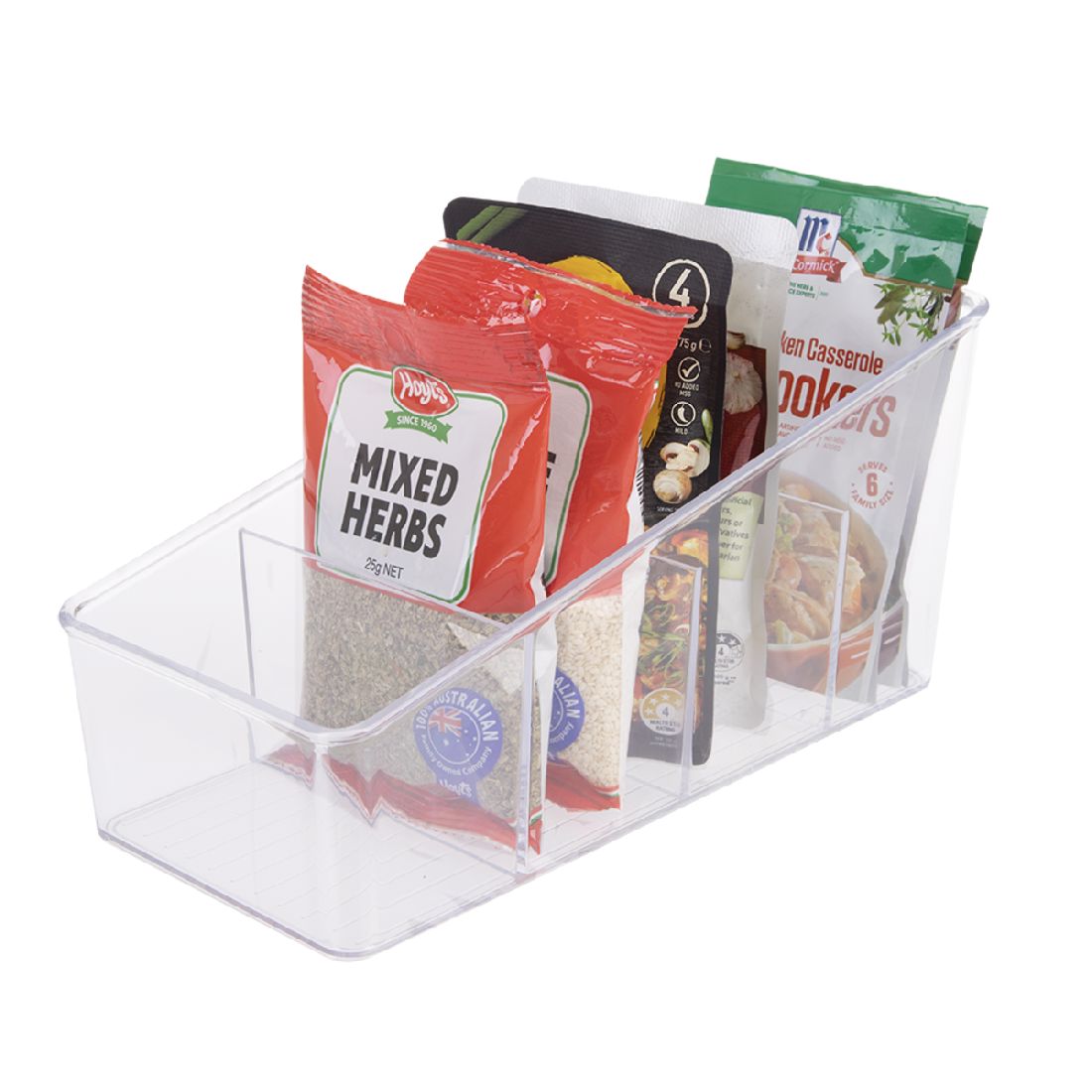 D.line 4 Compartment Packet Organiser Kitchen Cupboard Storage The Cooks Kitchen 