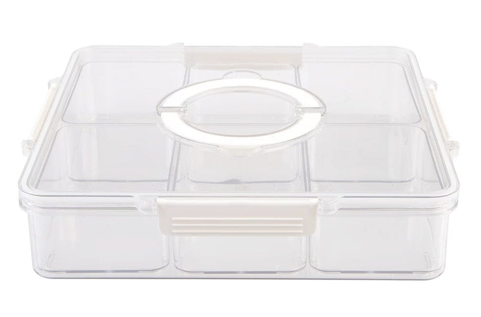 Alfresco Lane Square 6 Compartment Grazing Box With Carry Handles Mezze Sets The Cooks Kitchen 