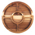 Alfresco Lane Acacia Wood 5 Compartment Round Grazing Platter