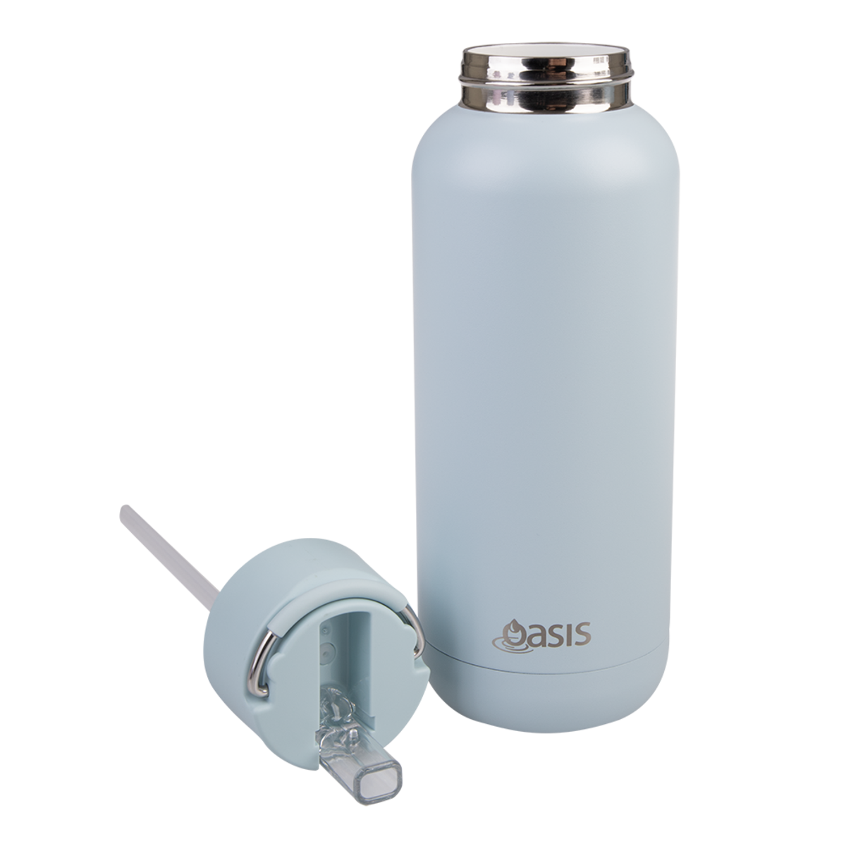 Oasis "moda" Ceramic Lined S/s Triple Wall Insulated Drink Bottle 1l - Sea Mist