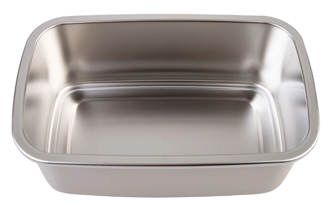 Oasis Microwave Safe Rectangular Stainless Steel Container 1.1l Oat