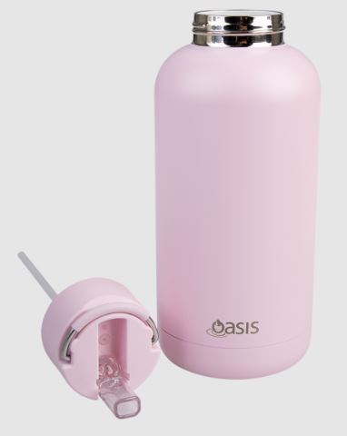 Oasis "moda" Ceramic Lined Stainless Steel Triple Wall Insulated Drink Bottle 1.5l - Pink Lemonade