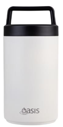 Oasis Stainless Steel Double Wall Insulated Food Flask With Handle 700ml - Alabaster