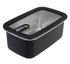Oasis Microwave Safe Rectangular Stainless Steel Container 1.1l Black