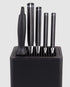 Appetito Square Universal Knife Block - Matte Black