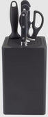 Appetito Square Universal Knife Block - Matte Black