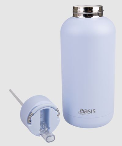 Oasis "moda" Ceramic Lined Stainless Steel Triple Wall Insulated Drink Bottle 1.5l - Periwinkle